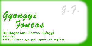 gyongyi fontos business card