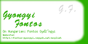 gyongyi fontos business card